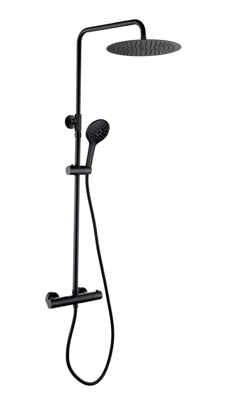 Aqua Elegance – Opbouw Regendoucheset – Mat Zwart – Pvd Coating – Vernet Binnenwerk Met Keramische Schijven