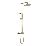 Aqua Elegance – Opbouw Regendoucheset – Geborsteld Messing – Pvd Coating – Vernet Binnenwerk Met Keramische Schijven