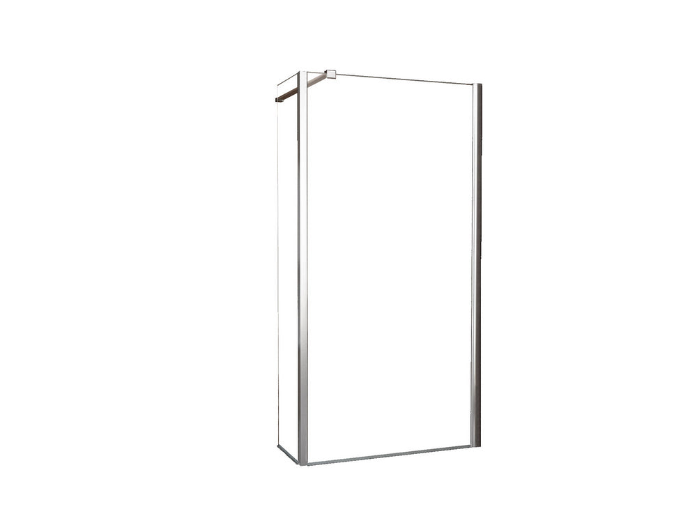 Wiesbaden Comfort Zijwand Met Hoekprofiel Nano /Chroom