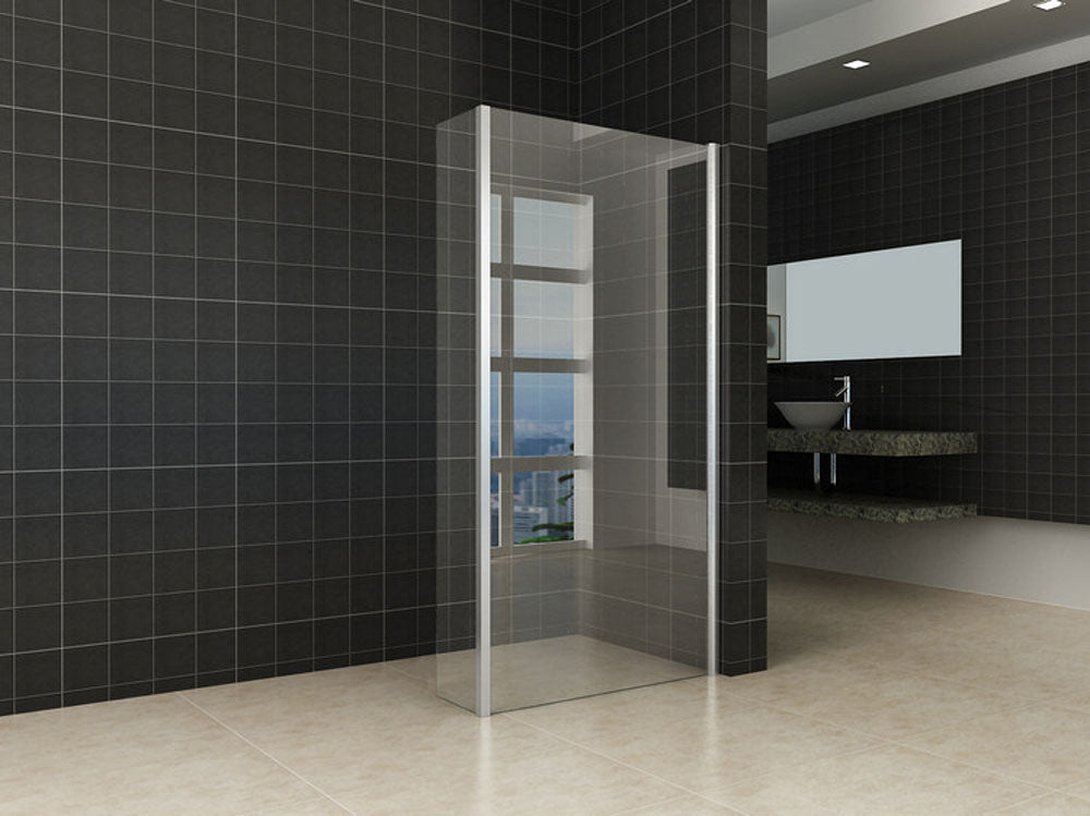 Wiesbaden Comfort Zijwand Met Hoekprofiel Nano /Chroom