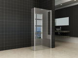 Wiesbaden Comfort Zijwand Met Hoekprofiel Nano /Chroom