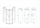 Wiesbaden Entra Cabine Kwartrond Met 2 Schuifdeuren X 8 Mm Nano /Chroom