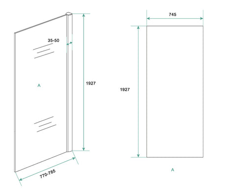 Xellanz Cerra Eco Inloopdouche /Chroom