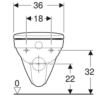 Geberit 280 Basic Pack Wcl Diepspoel Rf Met Closetzitting Sc 53Cm Wit