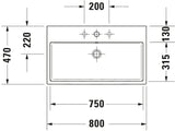 Duravit Vero Air Wastafel Wit Hoogglans 800 Mm