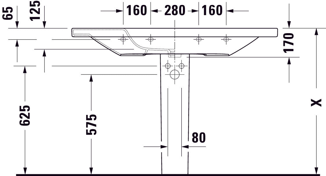 Duravit Durastyle Wastafel Wit Hoogglans 1200 Mm