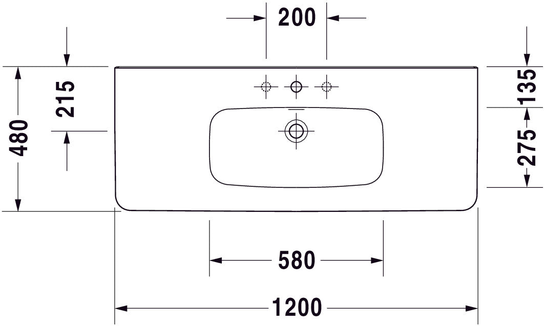 Duravit Durastyle Wastafel Wit Hoogglans 1200 Mm