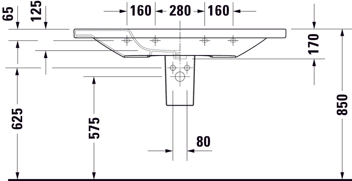 Duravit Durastyle Wastafel Wit Hoogglans 1200 Mm