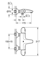 Grohe Professional Grohtherm 1000 Thermostatische Badmengkraan