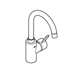 Grohe Eurosmart Cosmopolitan Wastafelmengkraan ;L-Size