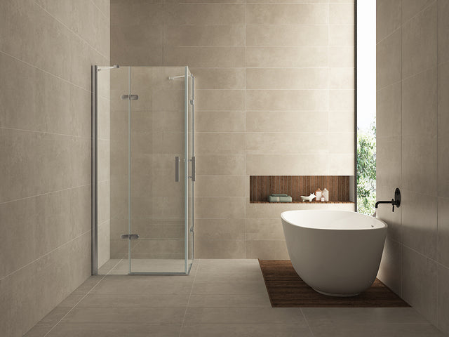Wiesbaden Double Hoekintap Cabine Met 2 Draaideuren X 8 Mm Nano /Chroom
