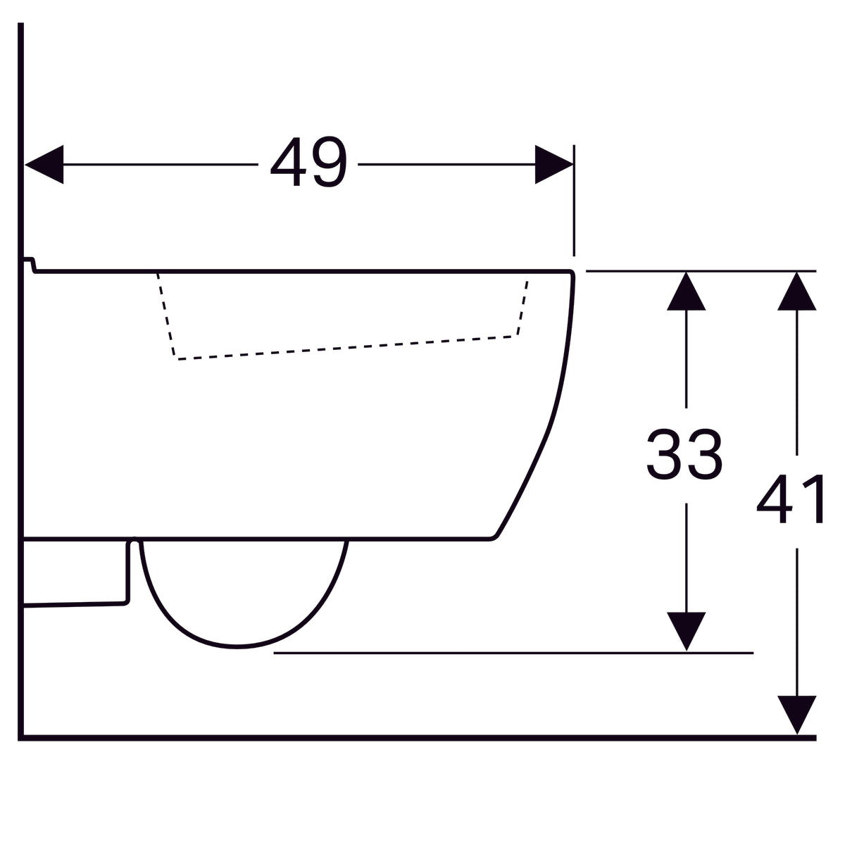 Geberit Icon Wandcloset Diepspoel Gesloten Vorm 49Cm Wit