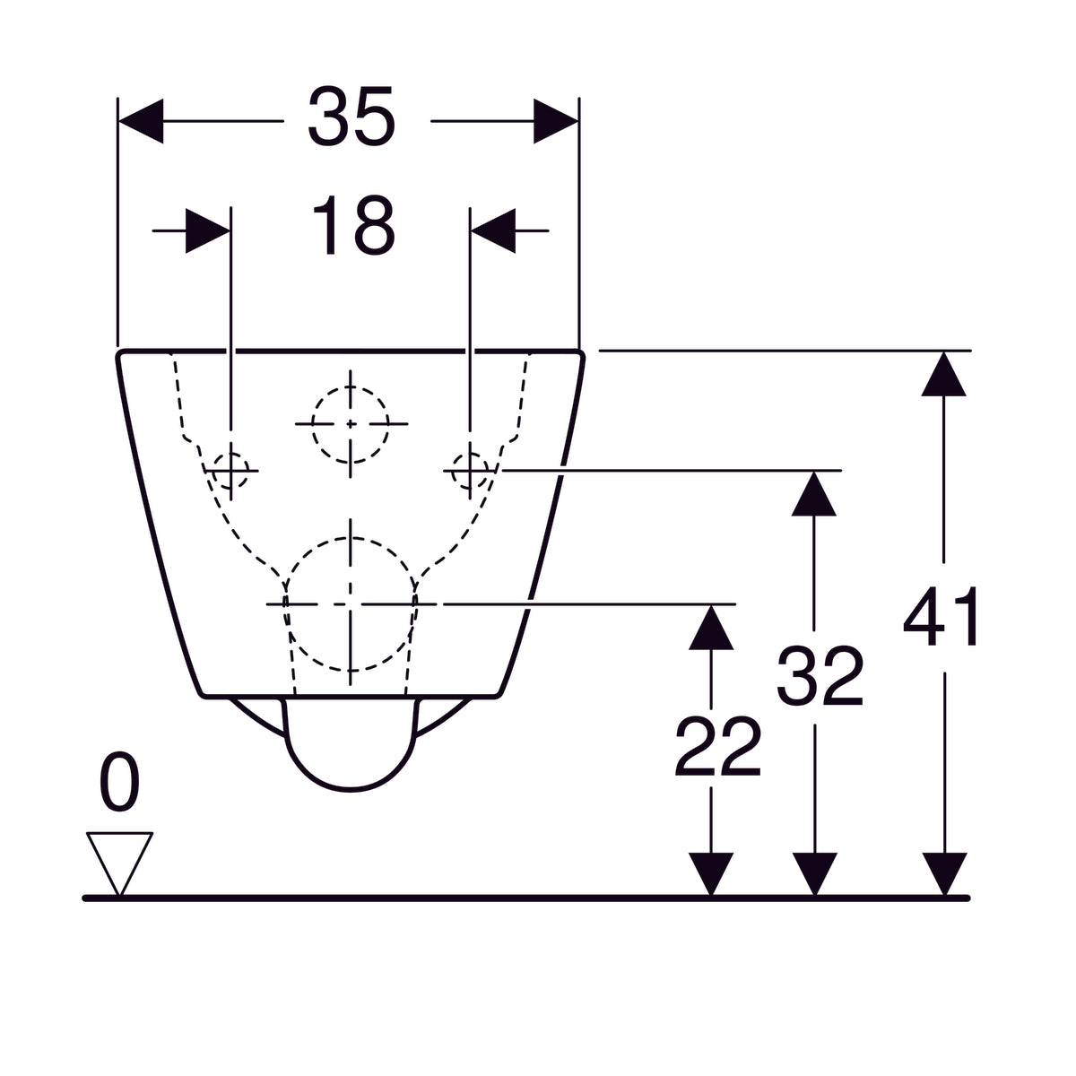 Geberit Smyle Square Wandcloset Diepspoel Gesloten Vorm Rimfree