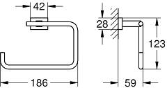 Grohe Essentials Cube Wandhouder