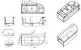 Wiesbaden Zenn Hoekbad Links Acryl Met Waste