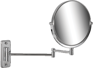 Geesa Mirror Scheerspiegel Rond Chroom - 2-Armig Normaal En 5X Vergrotend