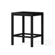 Looox Wooden Stool 35X30X45 Cm Eiken Black Mat Zwart