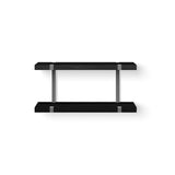 Looox Wooden Wall Shelf Duo 60Cm Black Ophanging Geb. Rvs