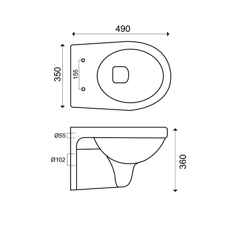 Xellanz Trevi Wandcloset Verkort Kiwa Met Menir Toiletzitting Softclose En Quick Release