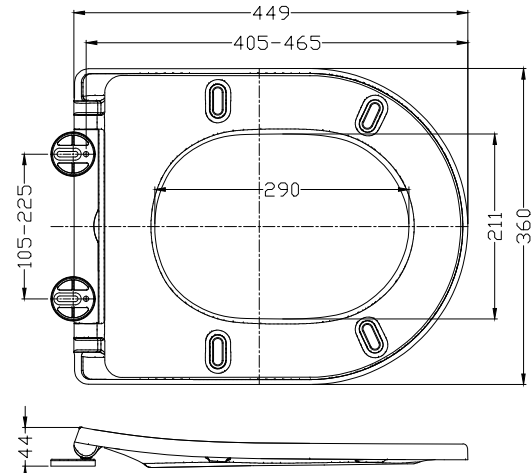 Wiesbaden Shade Slim Toiletzitting Softclose En Quick Release Mat