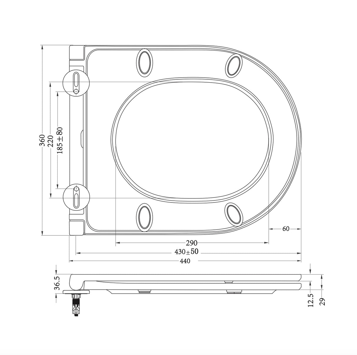 Wiesbaden Flatline Toiletzitting Softclose En Quick Release