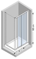 Novellini Nove Energy 2P Wand 108X185 Wt Hd