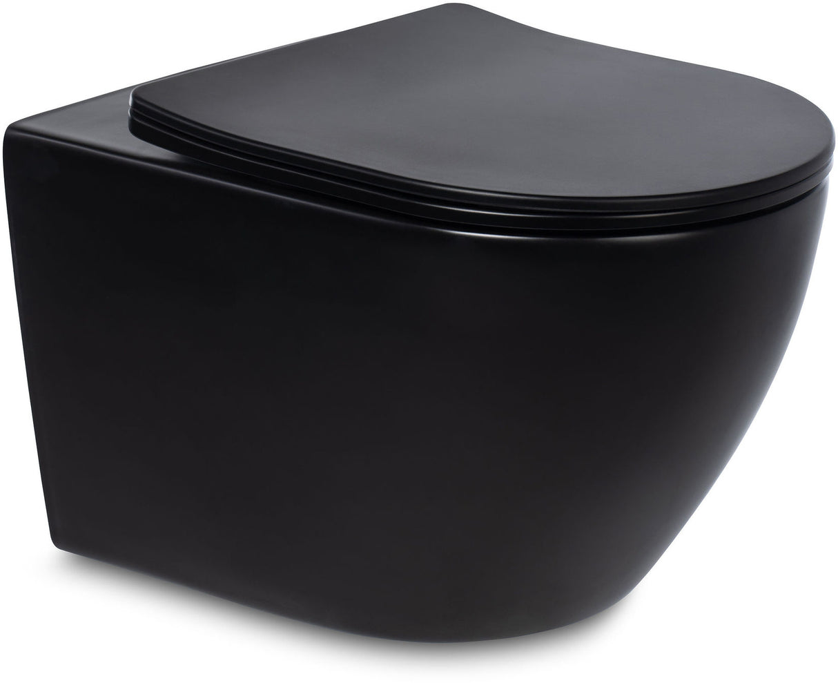 Blue Label Blu Balder Wc + Sc Zit 53Cm Mat Zwart