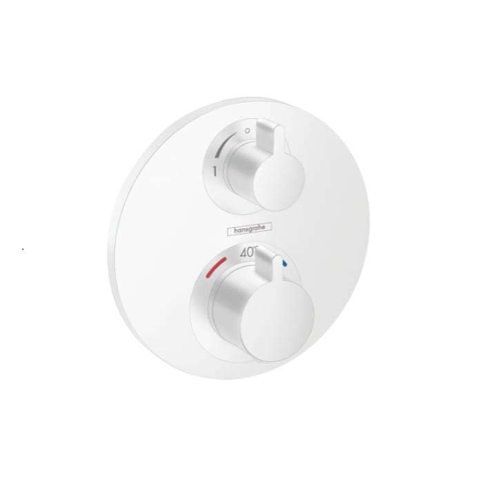 Hansgrohe Hg Thermostat Concealed Ecostat S 2 Outlet Matt White