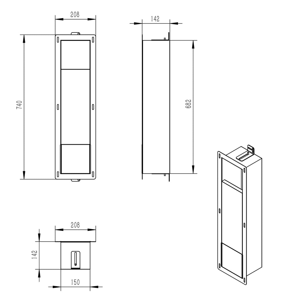 Xellanz Rocko Inbouwbox Toilet- En/Of Reserverolhouder