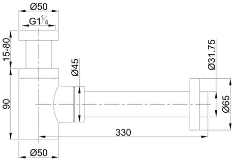 Wiesbaden Star Sifon Laag X 32 Mm