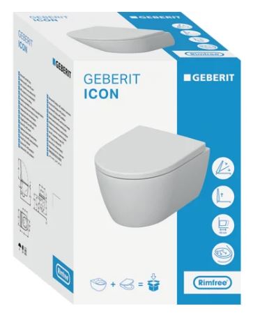 Geberit Icon Pack Wcl Compact Gesloten Vorm Rf Incl Zitting Sc/Qrl Wit