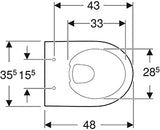 Geberit Renova Compact Wand-Wc Diepspoel Rimfree 48Cm