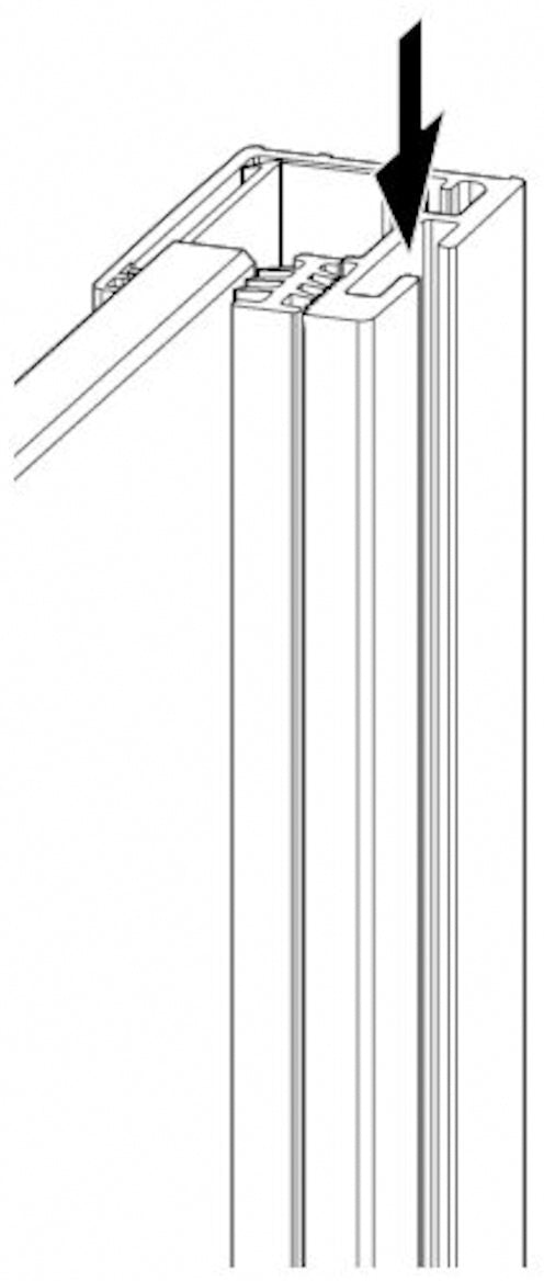 Hüppe Hp Ac Select+ Kit Voor 8Mm Glas 2000Mm Zilvermat