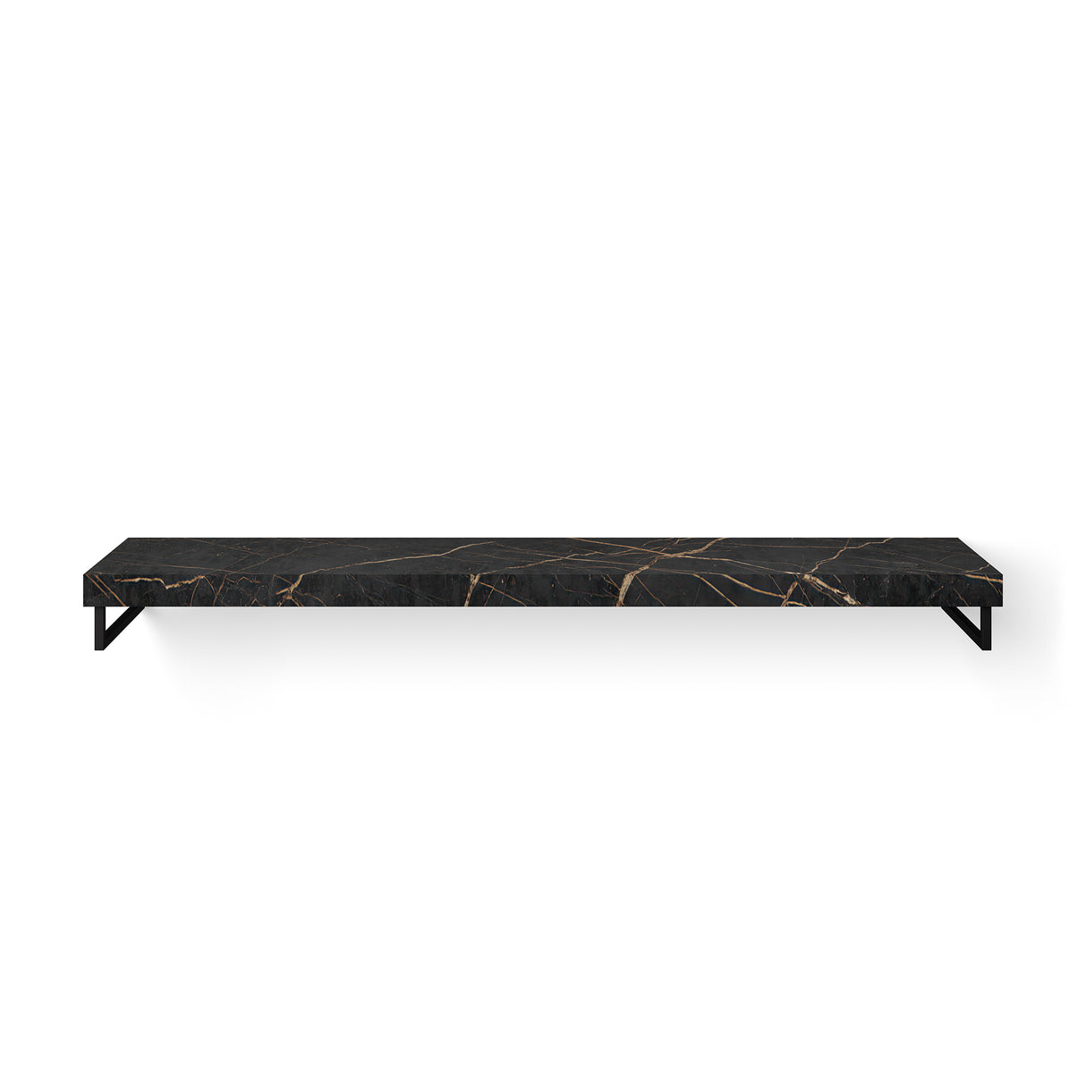 Looox Dekton Base Shelf Solo 200Cm Laurent Gat Dubbel Hh Mat Zwart