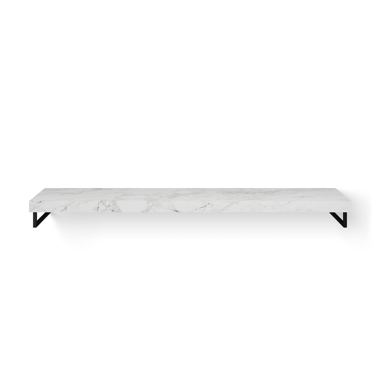 Looox Dekton Base Shelf Solo 200Cm Bergen Gat Dubbel Hh Mat Zwart