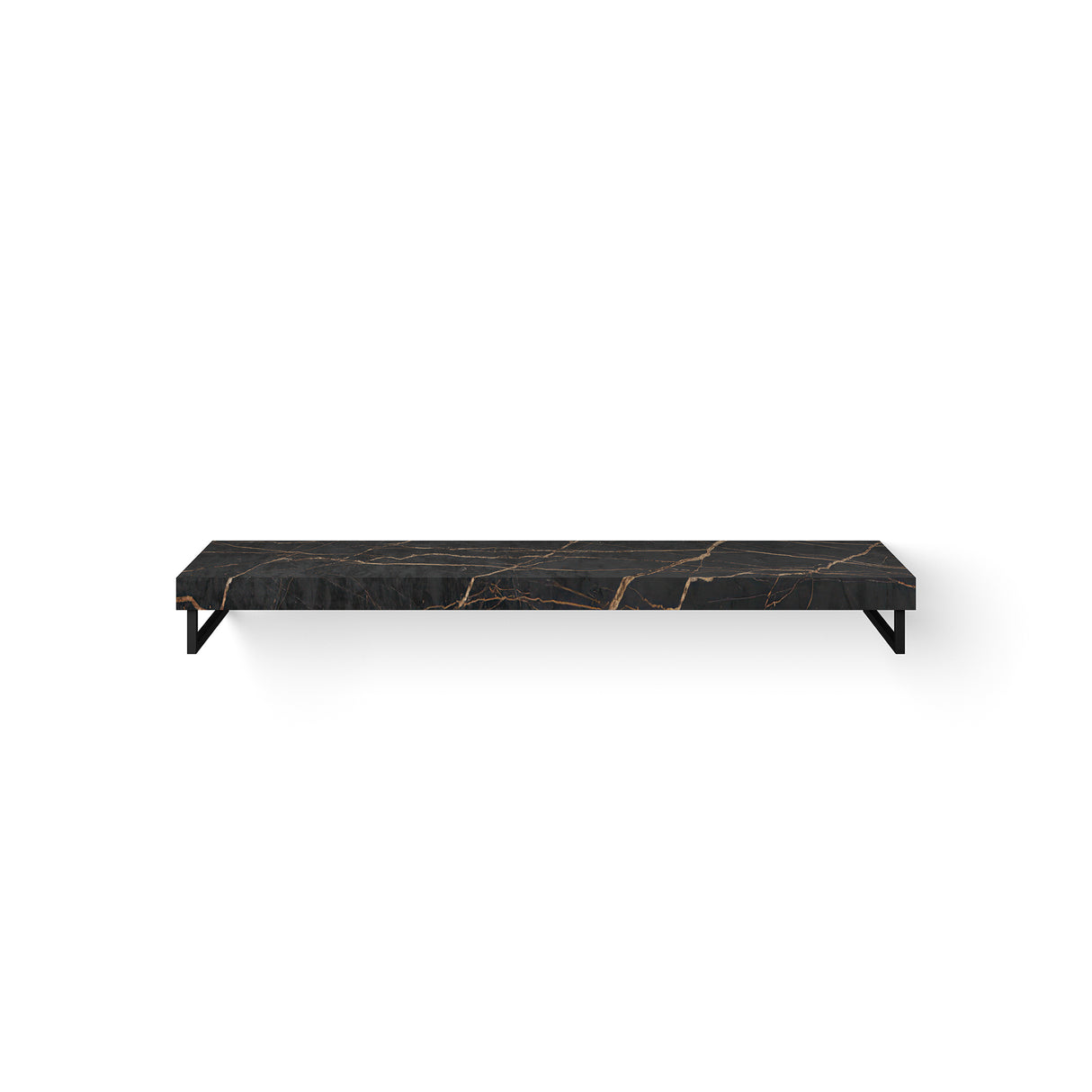 Looox Dekton Base Shelf Solo 160Cm Laurent Gat Dubbel Hh Mat Zwart