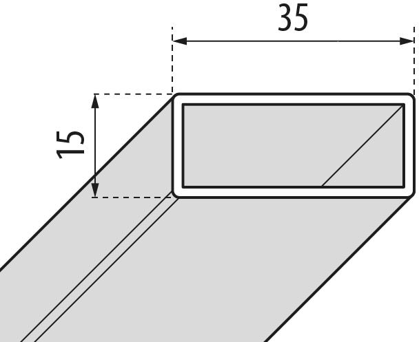 Novellini Rechthoekige Aluminiumb.15X35 H1950 Matchroom