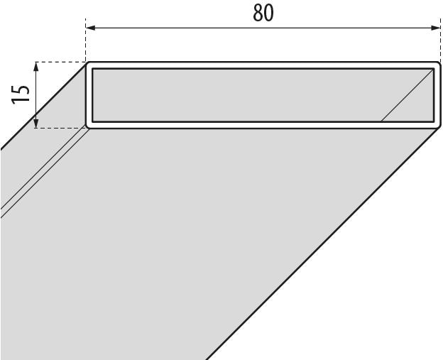 Novellini Rechthoekige Aluminiumb.15X80 H1950 Wit.