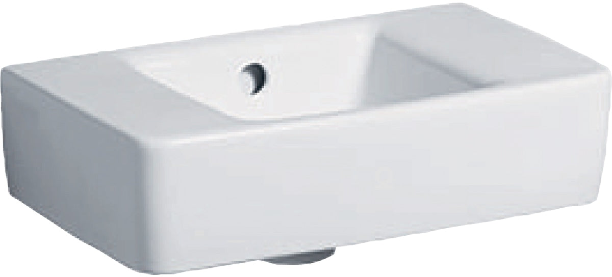 Geberit Renova Compact Fontein 40X25Cm Z/Kraangat M/Overloop Wit