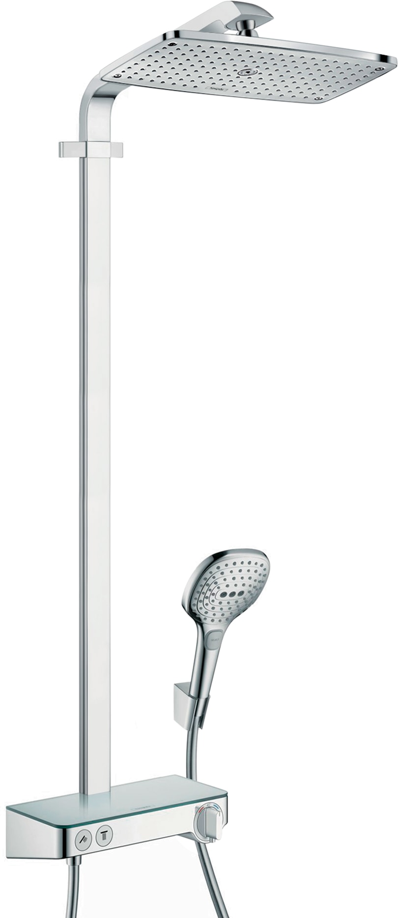 Hansgrohe Hg Showerpipe Raindance Select Chrome Showertablet Ohs Raindance E 360