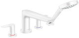 Hansgrohe Hg 4-Hole Bath Mixer Talis E Finish Set Matt White Rim Mounted Export