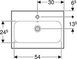 Geberit Icon Light Wastafel 60X42Cm M/Kraangat M/Overloop Tect/Wit