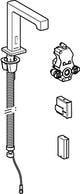 Geberit Brenta Wastafelkraan Batt Inbouw-Functiebox: Matzwart