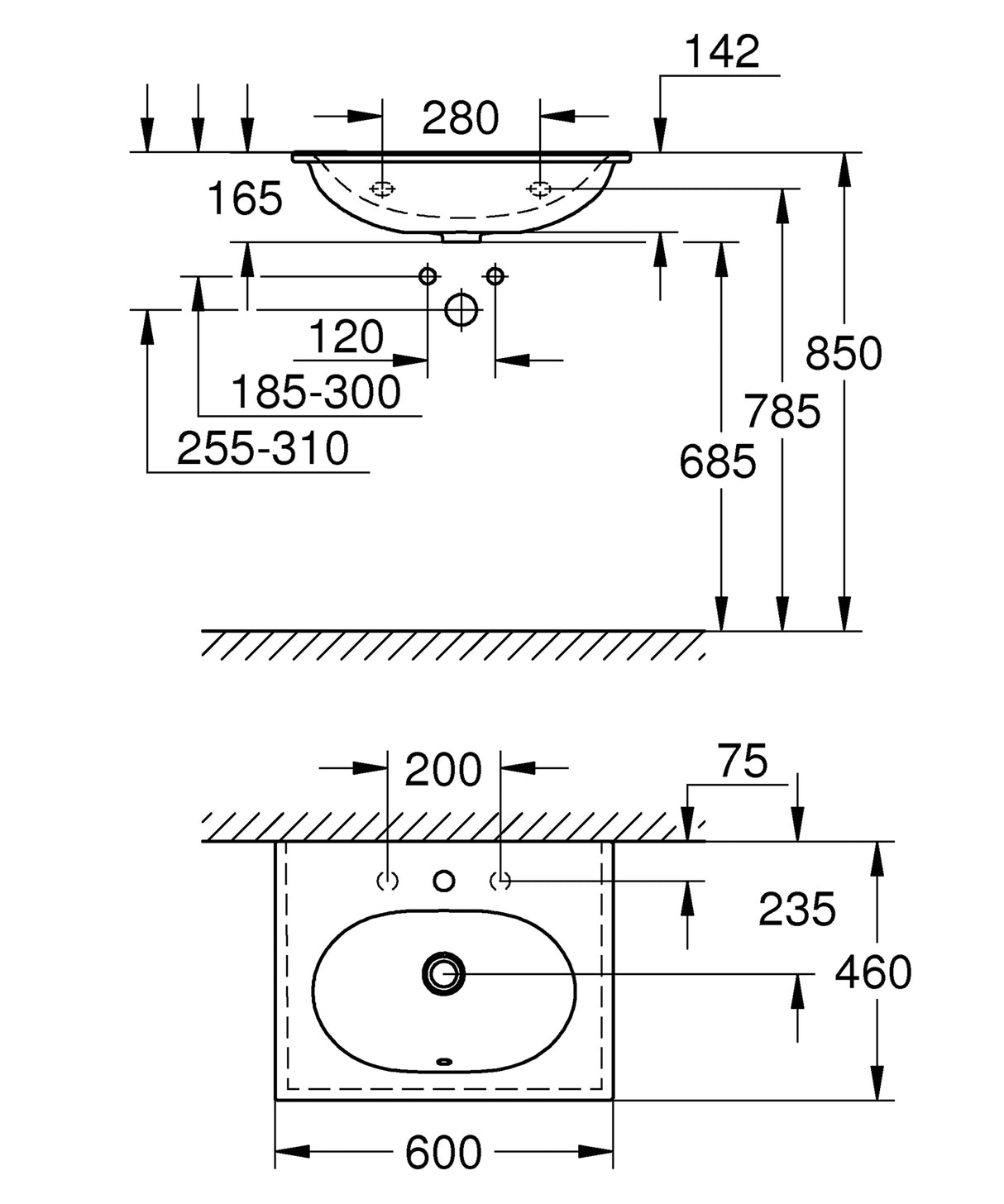 Grohe Essence Wastafel 60