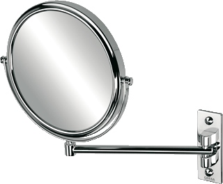 Geesa Mirror Scheerspiegel Rond Chroom - 1-Armig Normaal En 3X Vergrotend