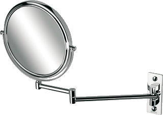 Geesa Mirror Scheerspiegel Rond Chroom - 2-Armig Normaal En 3X Vergrotend