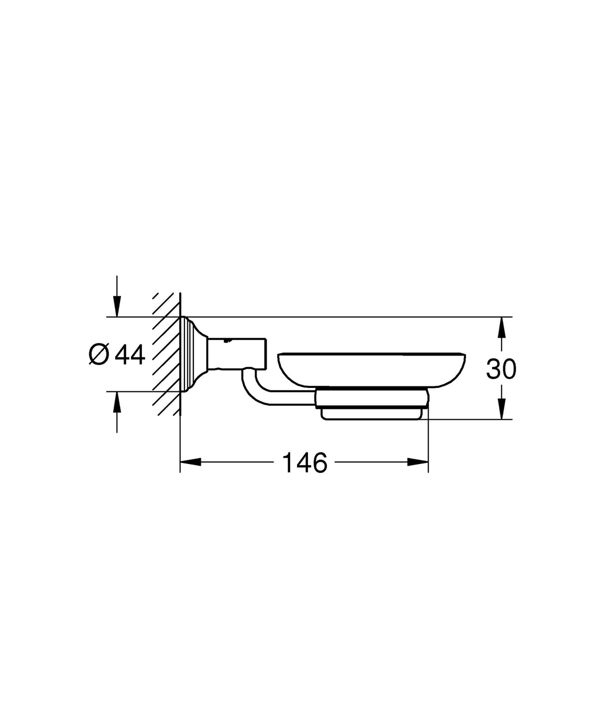 Grohe Essentials Authentic Wandhouder