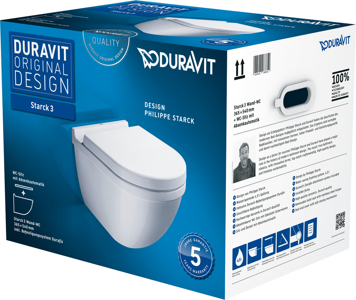 Duravit Starck 3 Toilet Set Hangend 540 Mm