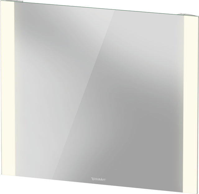 Duravit Spiegel M. 2X Led Verlichting Verticaal 80X70X3.4Cm M. Sensorschakelaar Rechtsonder Mat Wit Lm7876000000000