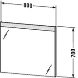 Duravit Licht En Spiegel Spiegel Wit Mat 800X35X700 Mm